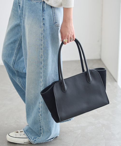 journal standard L'essage（ジャーナルスタンダードレサージュ）の「V'ESSENCE/ヴェッセンス TOTE BAG トートバッグ（トートバッグ・レディース・ブラック/ブラウン・FREE）」の4枚目の写真