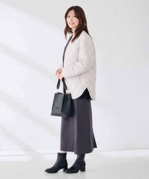 a.v.v(アーヴェヴェ)の「ダンボール 切替 ナロー スカート(スカート・レディース・グレー系その他/ブラウン/ネイビー/チャコールグレー・38/40/36)」の21枚目の写真