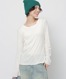 カシミヤ混BASICTシャツ