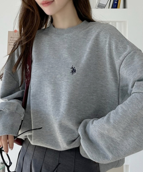 U.S. POLO ASSN.(ユーエスポロアッスン)の「【Ada.別注 U.S.POLO ASS.】バックネック ハート刺繍 スウェット 親子 ペアルック(その他トップス・レディース・ブラック/ライトグレー・M/L)」の15枚目の写真
