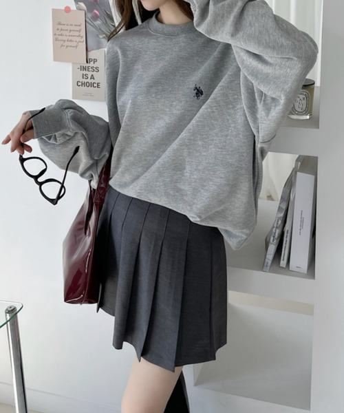 U.S. POLO ASSN.(ユーエスポロアッスン)の「【Ada.別注 U.S.POLO ASS.】バックネック ハート刺繍 スウェット 親子 ペアルック(その他トップス・レディース・ブラック/ライトグレー・M/L)」の14枚目の写真