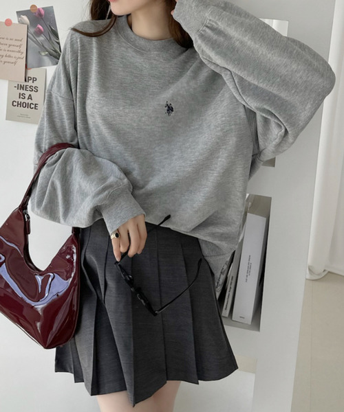 U.S. POLO ASSN.(ユーエスポロアッスン)の「【Ada.別注 U.S.POLO ASS.】バックネック ハート刺繍 スウェット 親子 ペアルック(その他トップス・レディース・ブラック/ライトグレー・M/L)」の12枚目の写真