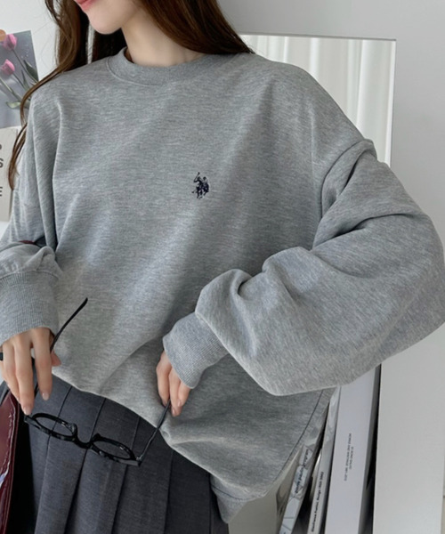 U.S. POLO ASSN.(ユーエスポロアッスン)の「【Ada.別注 U.S.POLO ASS.】バックネック ハート刺繍 スウェット 親子 ペアルック(その他トップス・レディース・ブラック/ライトグレー・M/L)」の21枚目の写真