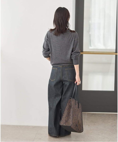 JOURNAL STANDARD(ジャーナルスタンダード)の「《追加2》ウォッシャブルウール Vカーディガン(カーディガン/ボレロ・レディース・チョコ/チャコールグレー・FREE)」の7枚目の写真