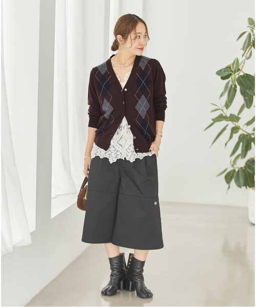 JOURNAL STANDARD(ジャーナルスタンダード)の「《追加2》ウォッシャブルウール Vカーディガン(カーディガン/ボレロ・レディース・チョコ/チャコールグレー・FREE)」の12枚目の写真