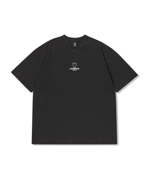 LIFE WORK(ライフワーク)の「共用) ピグメントスモーラドッグ半袖Tシャツ(Tシャツ/カットソー・レディース・チャコールグレー/ライトグレー/レッド/カーキ・SMALL/MEDIUM)」の1枚目の写真