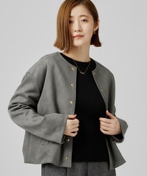 grove | 【洗える】マシュマロのようにやわらか スエード調ジャケット(テーラードジャケット)