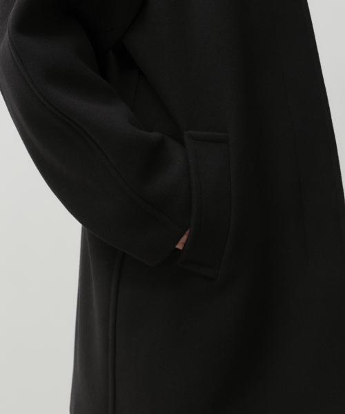 MUSINSA STANDARD WOMAN（ムシンサスタンダードウーマン）の「ウィメンズカシミヤブレンドコクーンバルマカンコート[ブラック]（チェスターコート・レディース・その他・X-SMALL/SMALL/MEDIUM/LARGE）」の7枚目の写真