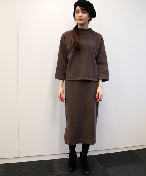 N.（N. Natural Beauty Basic）（エヌエヌナチュラルビューティーベーシック）の「ボトルネックニットソー（スカート・レディース・ベージュ/グレー/ブラウン/ボルドー・SMALL/MEDIUM）」の15枚目の写真