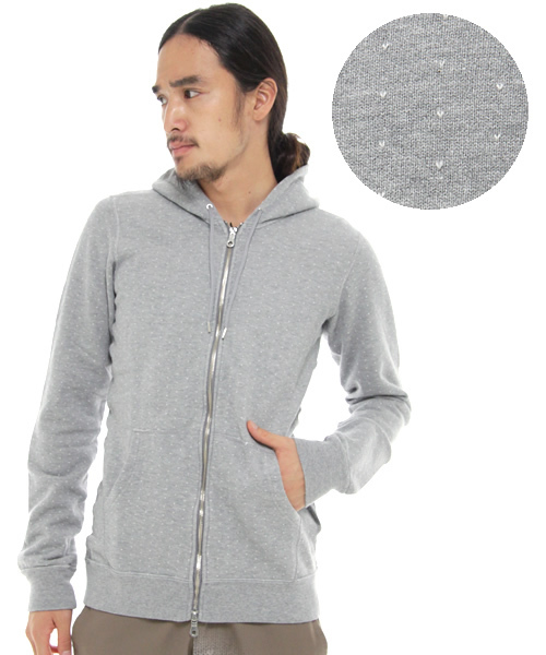 MONKEY TIME(モンキータイム)の「MT JQ/DOT ZIP PK◆(パーカー・メンズ・ブラック/グレー・SMALL/MEDIUM/LARGE)」の1枚目の写真