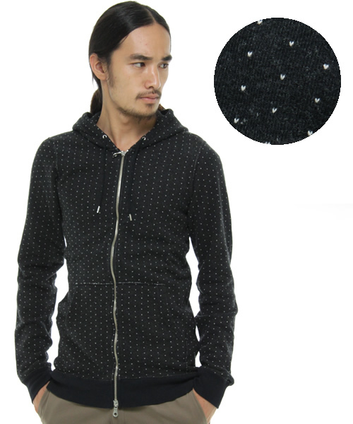 MONKEY TIME(モンキータイム)の「MT JQ/DOT ZIP PK◆(パーカー・メンズ・ブラック/グレー・SMALL/MEDIUM/LARGE)」の2枚目の写真