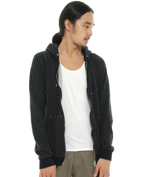 MONKEY TIME(モンキータイム)の「MT JQ/DOT ZIP PK◆(パーカー・メンズ・ブラック/グレー・SMALL/MEDIUM/LARGE)」の5枚目の写真