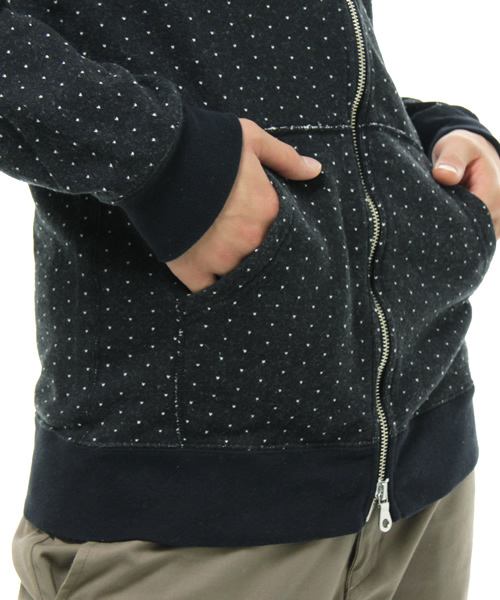 MONKEY TIME(モンキータイム)の「MT JQ/DOT ZIP PK◆(パーカー・メンズ・ブラック/グレー・SMALL/MEDIUM/LARGE)」の7枚目の写真