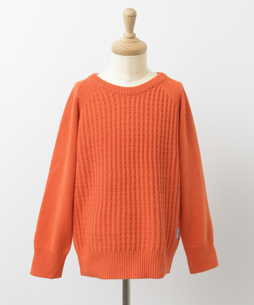 URBAN RESEARCH DOORS（アーバンリサーチドアーズ）の「FORK＆SPOON CW Crewneck Knit（ニット/セーター・キッズ・オフホワイト/オレンジ・120/90/105/135）」の5枚目の写真