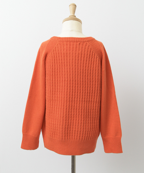 URBAN RESEARCH DOORS（アーバンリサーチドアーズ）の「FORK＆SPOON CW Crewneck Knit（ニット/セーター・キッズ・オフホワイト/オレンジ・120/90/105/135）」の7枚目の写真