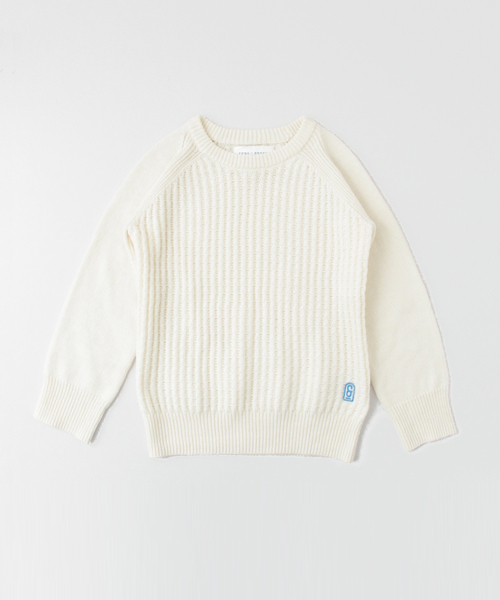 URBAN RESEARCH DOORS（アーバンリサーチドアーズ）の「FORK＆SPOON CW Crewneck Knit（ニット/セーター・キッズ・オフホワイト/オレンジ・120/90/105/135）」の8枚目の写真