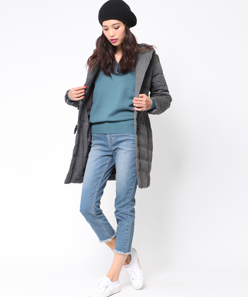 MAYSON GREY（メイソングレイ）の「カットオフアンクルデニム（デニムパンツ・レディース・ネイビー/ブルー/ホワイト・SS/S(1)/L(3)/M(2)）」の22枚目の写真