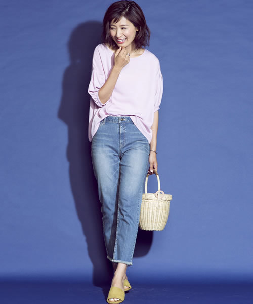 MAYSON GREY（メイソングレイ）の「カットオフアンクルデニム（デニムパンツ・レディース・ネイビー/ブルー/ホワイト・SS/S(1)/L(3)/M(2)）」の15枚目の写真