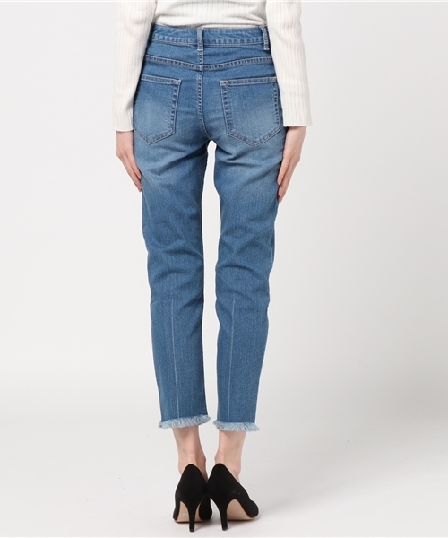 MAYSON GREY（メイソングレイ）の「カットオフアンクルデニム（デニムパンツ・レディース・ネイビー/ブルー/ホワイト・SS/S(1)/L(3)/M(2)）」の6枚目の写真