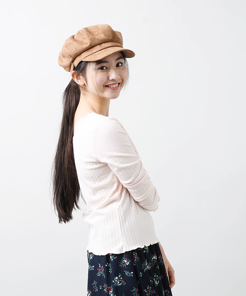 WEGO（ウィゴー）の「WEGO/レース付き2WAYリブロングスリーブカットソー（Tシャツ/カットソー・レディース・オフホワイト/ブラック/ライトピンク・FREE）」の22枚目の写真