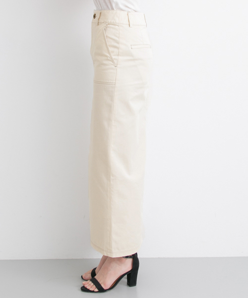 URBAN RESEARCH（アーバンリサーチ）の「 UR  配色ステッチマキシスカート（スカート・レディース・アイボリー/ベージュ・36/38）」の12枚目の写真