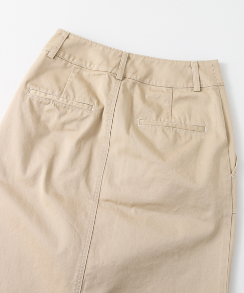 URBAN RESEARCH（アーバンリサーチ）の「 UR  配色ステッチマキシスカート（スカート・レディース・アイボリー/ベージュ・36/38）」の9枚目の写真