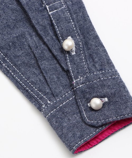 apres les cours(アプレレクール)の「シャツワンピース(シャツワンピース・キッズ・キナリ/ネイビー/ダークグリーン・110/130/140/100/120/80/90)」の8枚目の写真