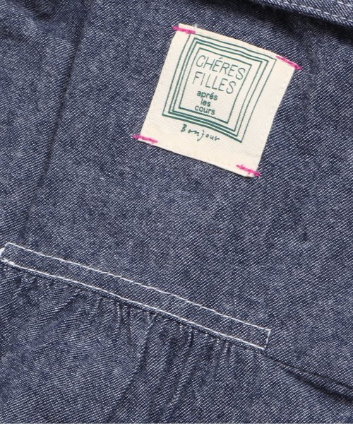 apres les cours(アプレレクール)の「シャツワンピース(シャツワンピース・キッズ・キナリ/ネイビー/ダークグリーン・110/130/140/100/120/80/90)」の10枚目の写真