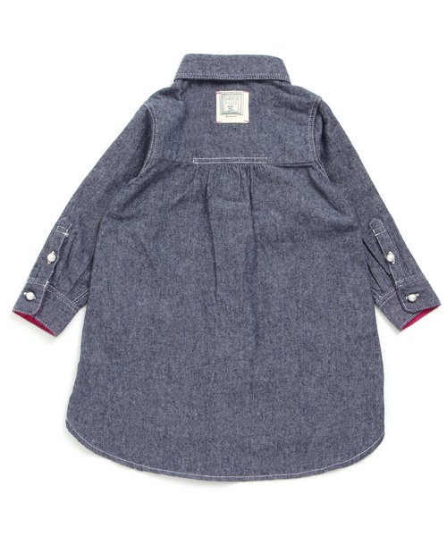 apres les cours(アプレレクール)の「シャツワンピース(シャツワンピース・キッズ・キナリ/ネイビー/ダークグリーン・110/130/140/100/120/80/90)」の13枚目の写真