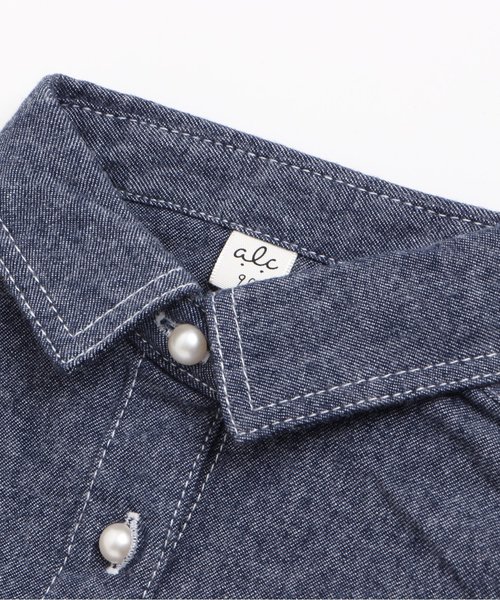 apres les cours(アプレレクール)の「シャツワンピース(シャツワンピース・キッズ・キナリ/ネイビー/ダークグリーン・110/130/140/100/120/80/90)」の20枚目の写真