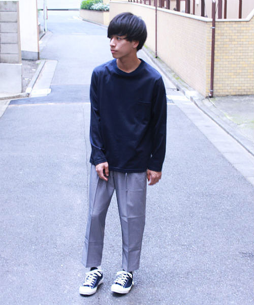 L&HARMONY（エルアンドハーモニー）の「[L&HARMONY / エルアンドハーモニー] クロップドテーパードスラックス（スラックス・メンズ・ブラック/グレー/ネイビー・3/2）」の13枚目の写真