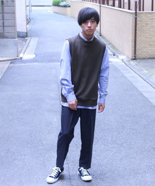 L&HARMONY（エルアンドハーモニー）の「[L&HARMONY / エルアンドハーモニー] クロップドテーパードスラックス（スラックス・メンズ・ブラック/グレー/ネイビー・3/2）」の12枚目の写真