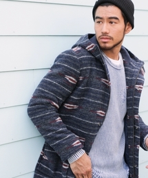 BAYFLOW | BAYFLOW／ネイティブ柄スライバーニットコート　17AW(その他アウター)