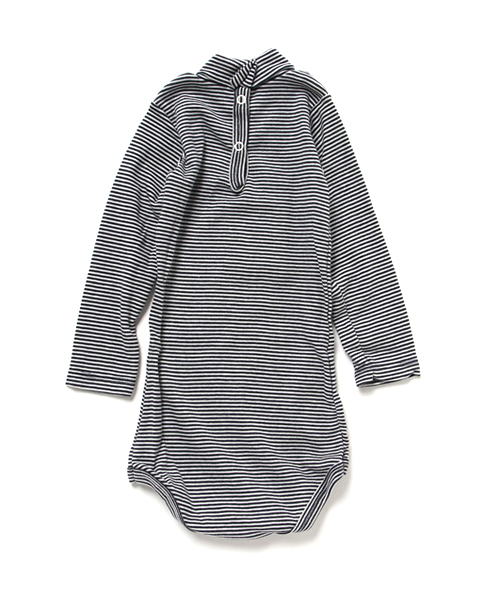 PETIT BATEAU(プチバトー)の「ミラレタートルネック長袖ボディ(肌着・キッズ・ダークネイビー・12MONTH)」の3枚目の写真