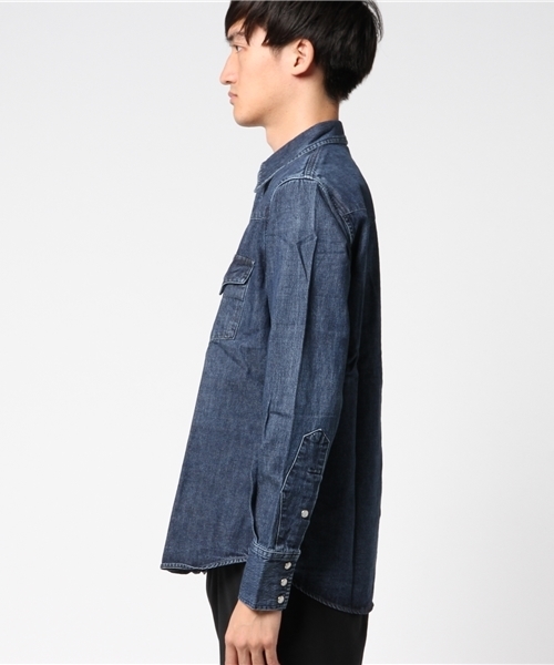 Lee(リー)の「【Lee】ウエスタンデニムシャツ(シャツ/ブラウス・メンズ・ライトブルー/ブルー・LARGE/MEDIUM/SMALL/X-LARGE)」の3枚目の写真