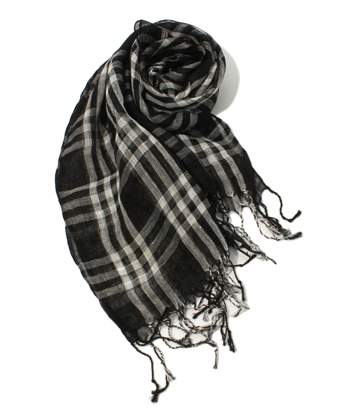 JOURNAL STANDARD relume（ジャーナルスタンダード　レリューム）の「relume ストール（ストール/ショール・レディース・ダークブルー/ブラウン系その他/クリアブルー/ブラック×ブラック/ブラック系その他/アイボリー/コバルトブルー/ネイビー/チャコールグレー・FREE）」の4枚目の写真