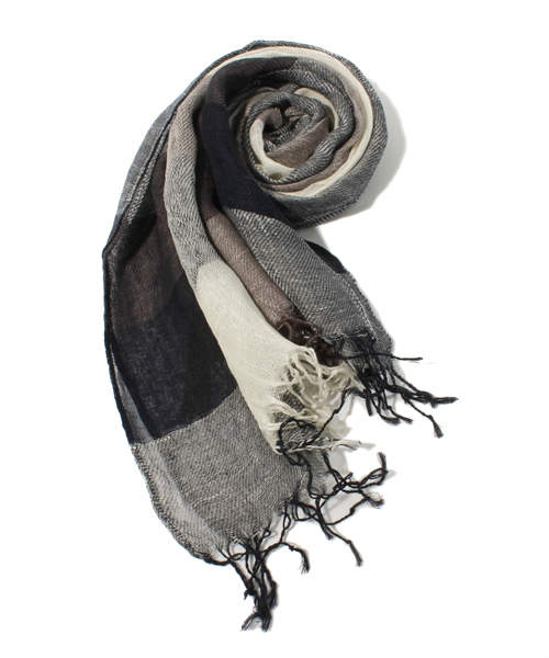 JOURNAL STANDARD relume（ジャーナルスタンダード　レリューム）の「relume ストール（ストール/ショール・レディース・ダークブルー/ブラウン系その他/クリアブルー/ブラック×ブラック/ブラック系その他/アイボリー/コバルトブルー/ネイビー/チャコールグレー・FREE）」の7枚目の写真