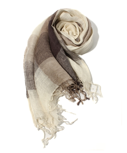 JOURNAL STANDARD relume（ジャーナルスタンダード　レリューム）の「relume ストール（ストール/ショール・レディース・ダークブルー/ブラウン系その他/クリアブルー/ブラック×ブラック/ブラック系その他/アイボリー/コバルトブルー/ネイビー/チャコールグレー・FREE）」の2枚目の写真