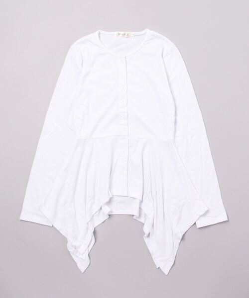 STYLEBLOCK(スタイルブロック)の「アシメントリーUネックカットソー(Tシャツ/カットソー・レディース・ホワイト/ブラック・L/M/XL/S/XXL)」の5枚目の写真