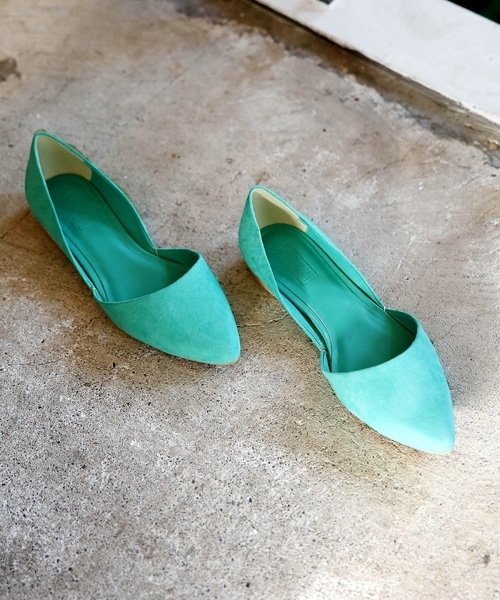 LOWRYS FARM（ローリーズファーム）の「セパレートフラットシューズ　780327（パンプス・レディース・ブラック/シルバー/イエロー/グリーン/パープル・MEDIUM/LARGE）」の3枚目の写真