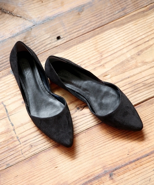 LOWRYS FARM（ローリーズファーム）の「セパレートフラットシューズ　780327（パンプス・レディース・ブラック/シルバー/イエロー/グリーン/パープル・MEDIUM/LARGE）」の2枚目の写真