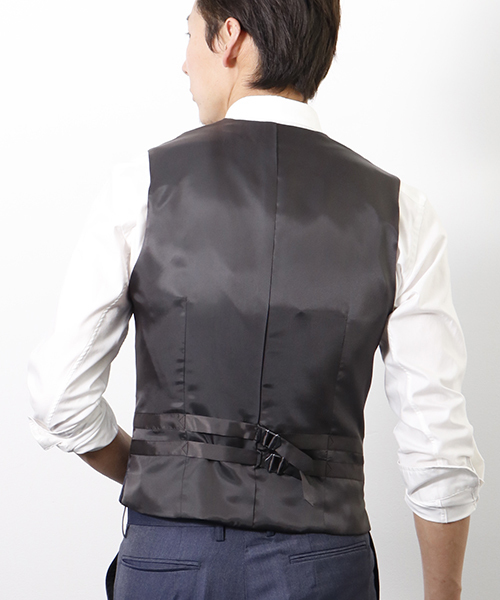 【新品未使用】ジュンハシモト　ベスト　スーツ　タグ付き　ベスト　ジレ　デニム　M junhashimoto（ジュンハシモト）の「CERRUTI DOUBLE VEST（スーツ