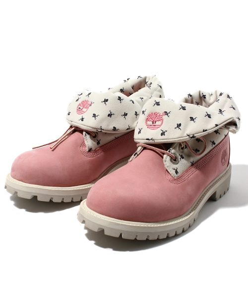 Timberland（ティンバーランド）の「Timberland ROLLTOP ティンバーランド ロールトップブーツ（ブーツ・レディース・ホワイト/ブラウン/ピンク・22cm/22.5cm/23cm/23.5cm/24cm）」の3枚目の写真