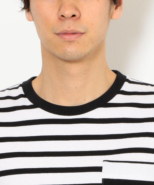 FRUIT OF THE LOOM（フルーツオブザルーム）の「別注 [フルーツオブザルーム] SC FRUIT OF THE LOOM ボーダー Tシャツ 2枚組（Tシャツ/カットソー・メンズ・ブラック・L/S/M）」の16枚目の写真