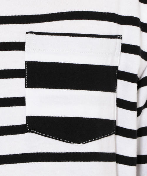 FRUIT OF THE LOOM（フルーツオブザルーム）の「別注 [フルーツオブザルーム] SC FRUIT OF THE LOOM ボーダー Tシャツ 2枚組（Tシャツ/カットソー・メンズ・ブラック・L/S/M）」の12枚目の写真