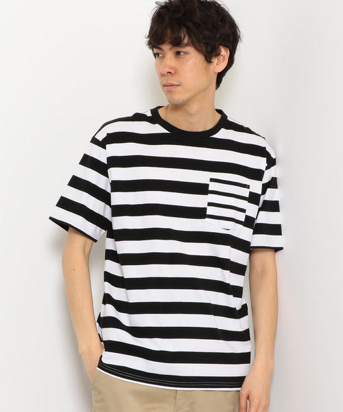 FRUIT OF THE LOOM（フルーツオブザルーム）の「別注 [フルーツオブザルーム] SC FRUIT OF THE LOOM ボーダー Tシャツ 2枚組（Tシャツ/カットソー・メンズ・ブラック・L/S/M）」の11枚目の写真