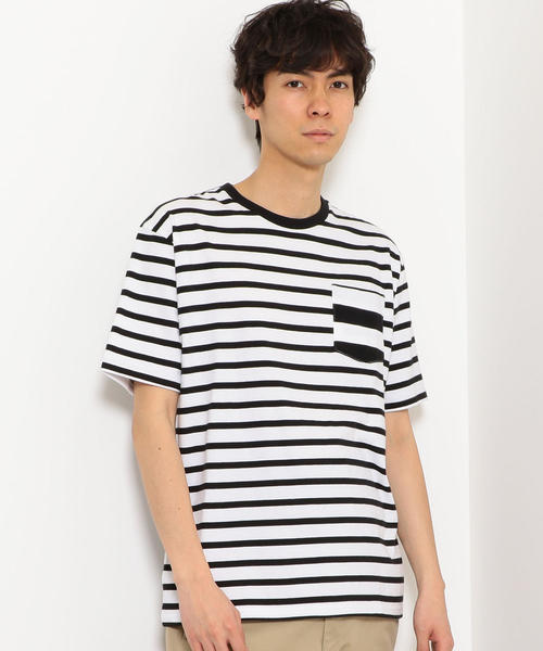 FRUIT OF THE LOOM（フルーツオブザルーム）の「別注 [フルーツオブザルーム] SC FRUIT OF THE LOOM ボーダー Tシャツ 2枚組（Tシャツ/カットソー・メンズ・ブラック・L/S/M）」の10枚目の写真