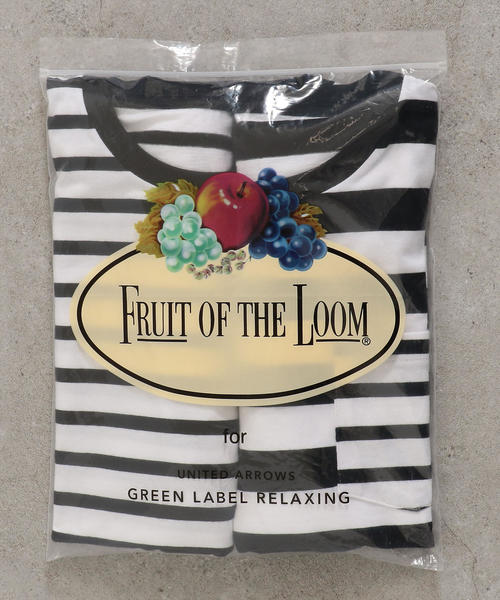 FRUIT OF THE LOOM（フルーツオブザルーム）の「別注 [フルーツオブザルーム] SC FRUIT OF THE LOOM ボーダー Tシャツ 2枚組（Tシャツ/カットソー・メンズ・ブラック・L/S/M）」の9枚目の写真