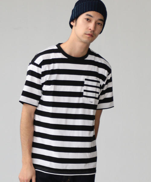 FRUIT OF THE LOOM（フルーツオブザルーム）の「別注 [フルーツオブザルーム] SC FRUIT OF THE LOOM ボーダー Tシャツ 2枚組（Tシャツ/カットソー・メンズ・ブラック・L/S/M）」の7枚目の写真