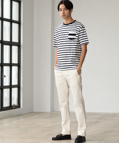 FRUIT OF THE LOOM（フルーツオブザルーム）の「別注 [フルーツオブザルーム] SC FRUIT OF THE LOOM ボーダー Tシャツ 2枚組（Tシャツ/カットソー・メンズ・ブラック・L/S/M）」の6枚目の写真